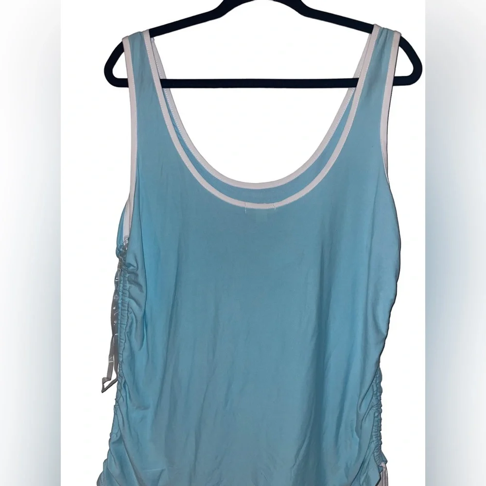 Derek heart size 2X baby blue tank top shirt - Picture 2 of 9